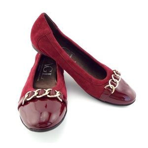 NWOB AGL chain cap tie ballet flats